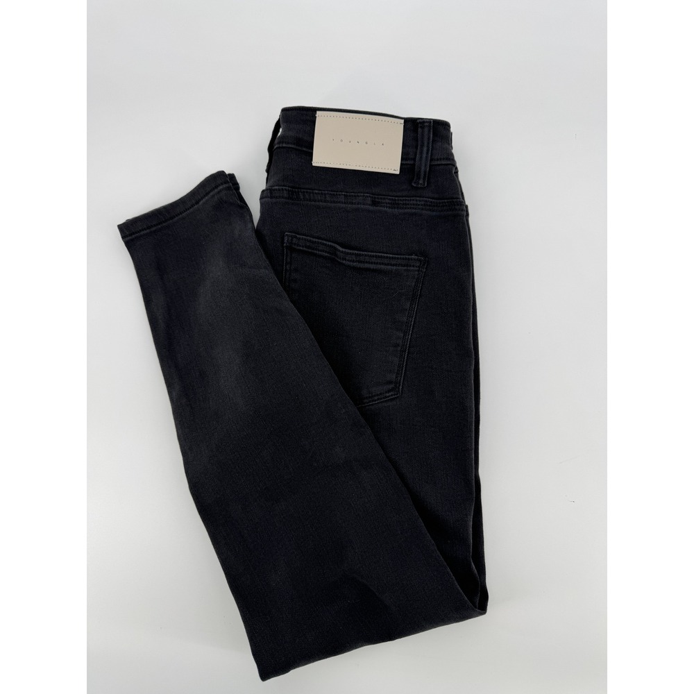 YOUNG LA‎ Jeans 32x30 Mens Model 607 Black Distressed Slim Fit